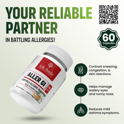 93% Success Rate* of Clinically Approved Life Aveda's Aller GI Capsules