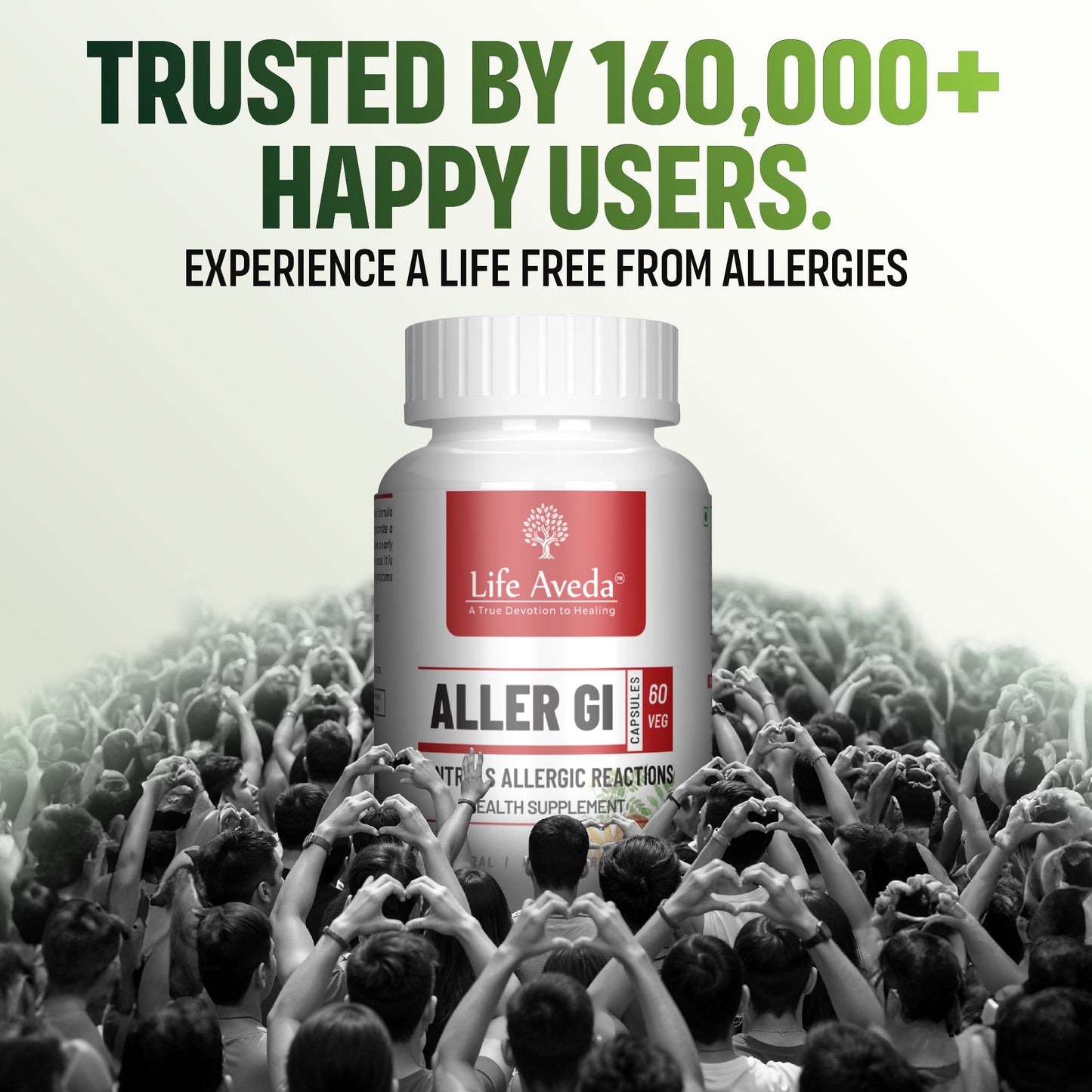 93% Success Rate* of Clinically Approved Life Aveda's Aller GI Capsules